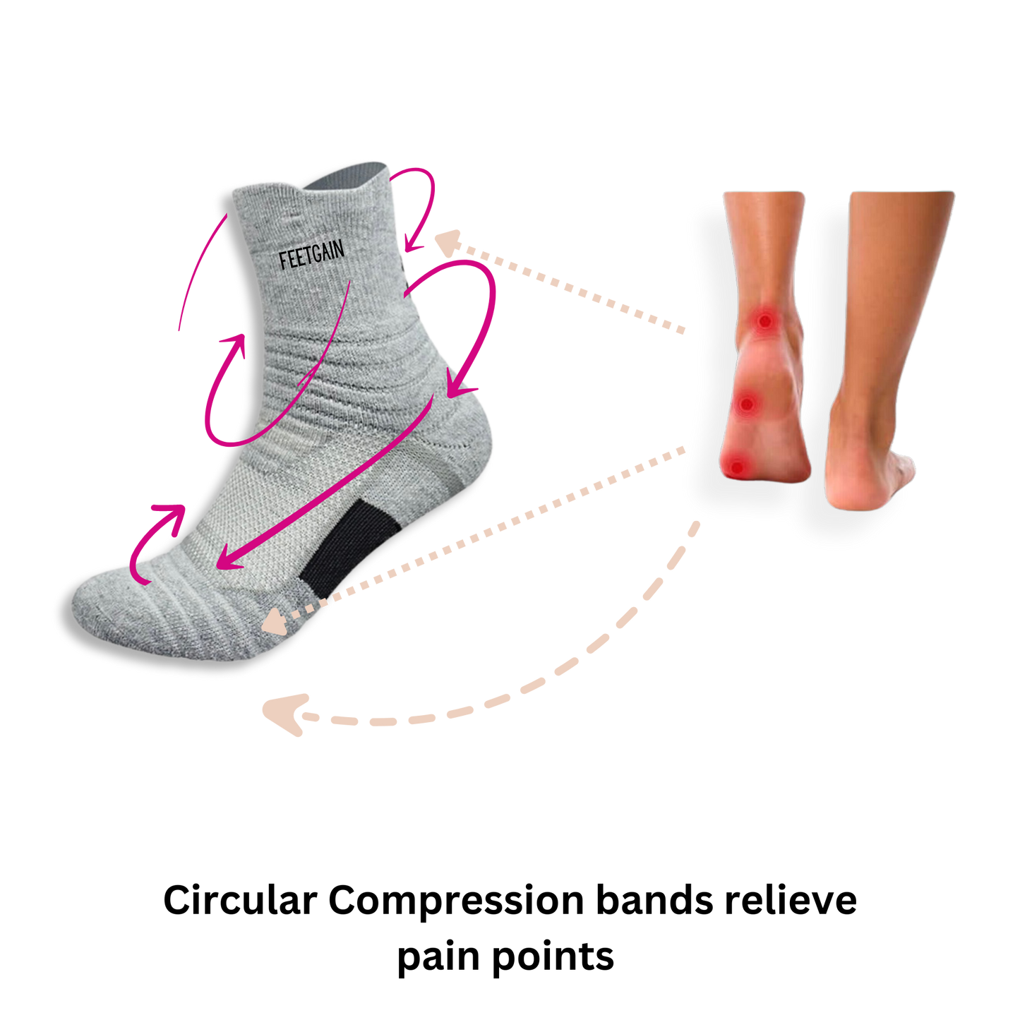 Healing Therapy socks (Grey Feet Design)