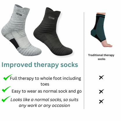 Healing Therapy socks (Grey Feet Design)